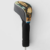 Mona Lisa cat golf head cover (Schuin)