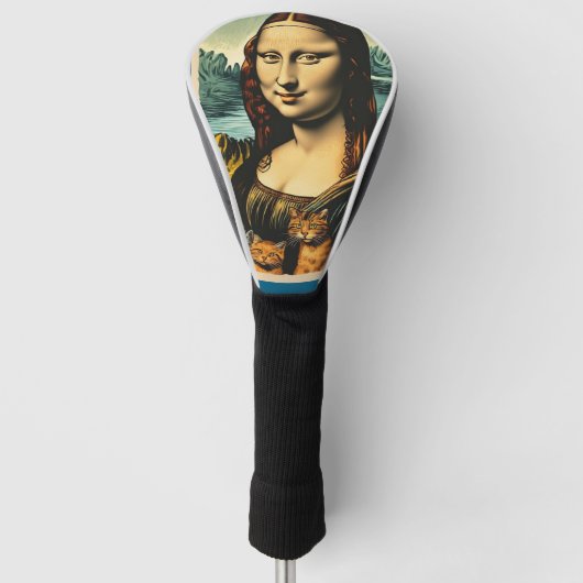 Mona Lisa cat golf head cover (Voorkant)