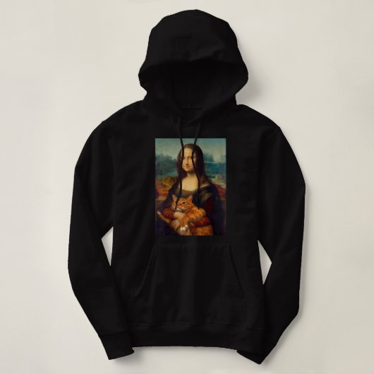 Mona Lisa + Cat T-Shirt T-Shirt (Design voorkant)