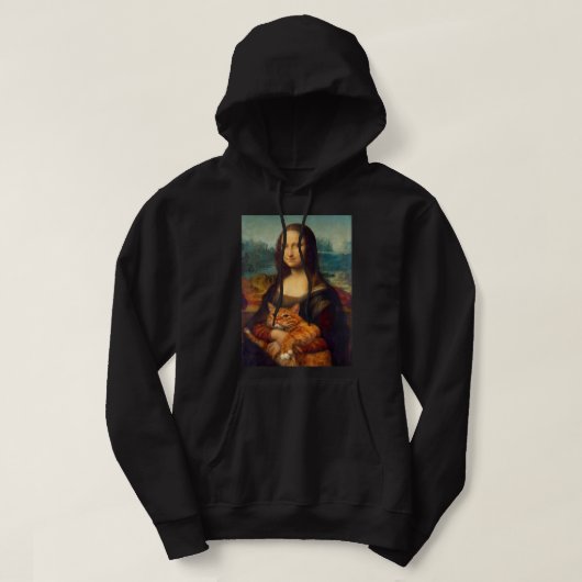 Mona Lisa + Cat T-Shirt T-Shirt (Design voorkant)