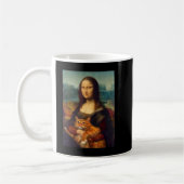 Mona Lisa + Cat T-Shirt T-Shirt Koffiemok (Links)