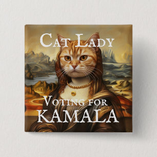 Mona Lisa Cat voor Kamala Button