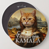 Mona Lisa Cat voor Kamala Button (Voorkant /achterkant)