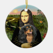 Mona Lisa - Cavalier (zwart/bruin) Keramisch Ornament (Voorkant)