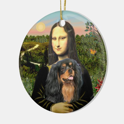 Mona Lisa - Cavalier (zwart/bruin) Keramisch Ornament (Links)