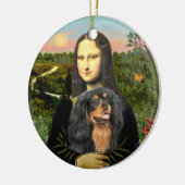 Mona Lisa - Cavalier (zwart/lichtbruin) Keramisch Ornament (Links)