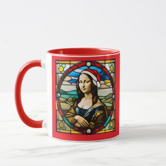 Mona Lisa Christmas Stained Glass Mok (Links)
