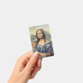 Mona Lisa collage art made with cat faces Badge (Handheld)