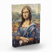 Mona Lisa collage art made with cat faces Fotoblokken (Links)