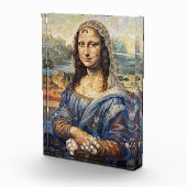 Mona Lisa collage art made with cat faces Fotoblokken (Rechts)