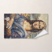 Mona Lisa collage art made with cat faces Handdoek (Handdoek)