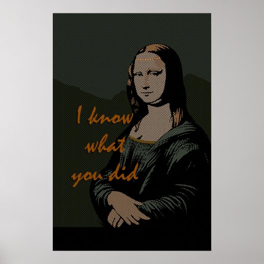 Mona Lisa Comic Book Stijl Poster (Voorkant)