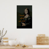 Mona Lisa Comic Book Stijl Poster (Keuken)