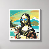 Mona Lisa Cool. Canvas Afdruk (Voorkant)