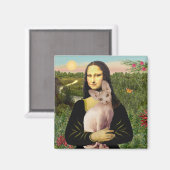 Mona Lisa - Crème Sphynx kat Magneet (Voorkant / Achterkant)