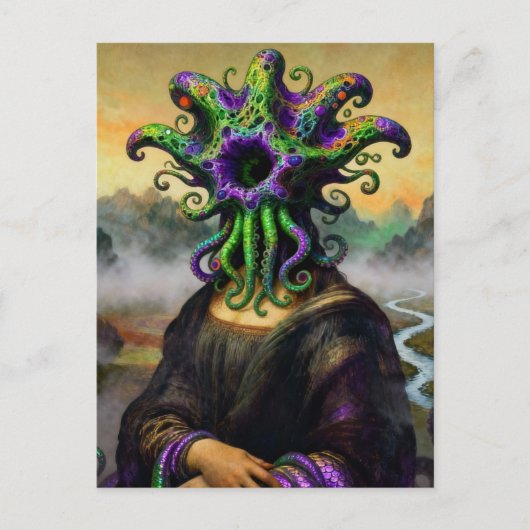 Mona Lisa Cthulhu Briefkaart (Voorkant)