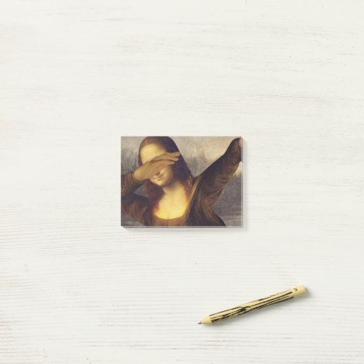 Mona Lisa Dabbing Post-it® Notes (Op bureau)