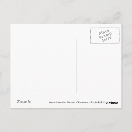 Mona Lisa de Bohol Briefkaart (Achterkant)
