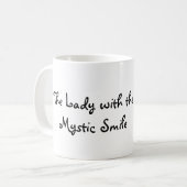 Mona Lisa - De dame met de mystieke glimlach Koffiemok (Voorkant links)