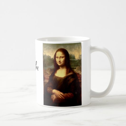 Mona Lisa - De dame met de mystieke glimlach Koffiemok (Rechts)