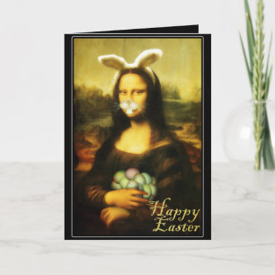 Mona Lisa, de paashaas Feestdagen Kaart