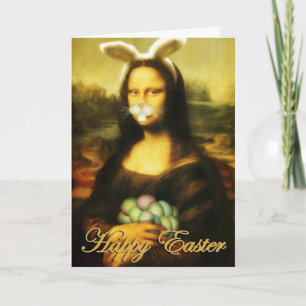 Mona Lisa, de paashaas Feestdagen Kaart