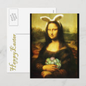 Mona Lisa, de paashaas Feestdagenkaart (Voorkant / Achterkant)