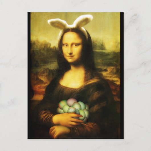 Mona Lisa, De Paashaas Feestdagenkaart (Voorkant)