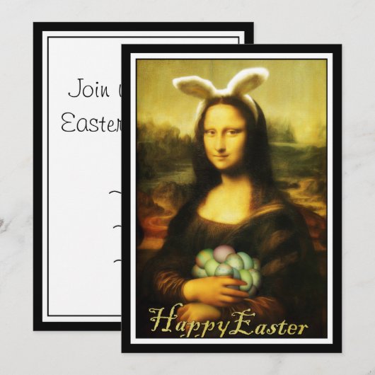 Mona Lisa, de paashaas Kaart (Voorkant / Achterkant)