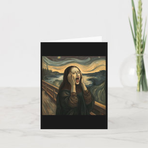 Mona Lisa De schreeuw Halloween Kostuum Party Art Kaart