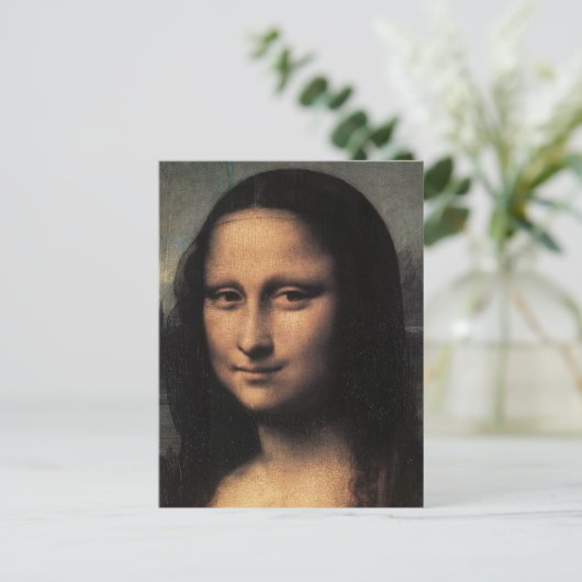Mona Lisa (detail) Briefkaart (Staand voorkant)