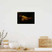 Mona Lisa, details van haar handen, c.1503-06 Poster (Keuken)