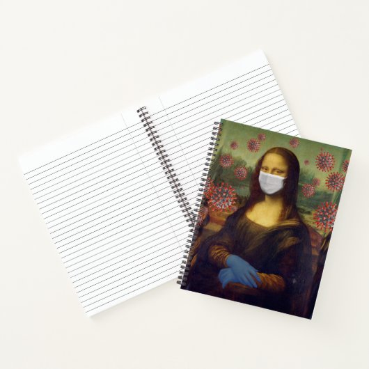 Mona Lisa die Veilig speelt rond Coronavirus, ZFBP Notitieboek (Binnen)