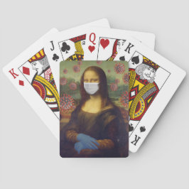 Mona Lisa die Veilig speelt rond Coronavirus, ZFBP Pokerkaarten