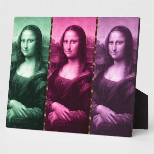 Mona Lisa Dierenprint Groen Roze Paars Fotoplaat (Zijkant)