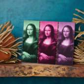 Mona Lisa Dierenprint Groen Roze Paars Fotoplaat (Zijkant)