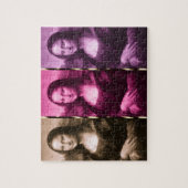 Mona Lisa Dierenprint Paars Roze Chocolade Legpuzzel (Verticaal)