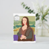 Mona Lisa Disco Lady Briefkaart (Staand voorkant)
