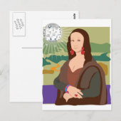 Mona Lisa Disco Lady Briefkaart (Voorkant / Achterkant)