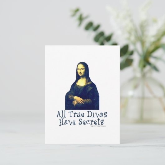 Mona Lisa Diva Secrets Briefkaart (Staand voorkant)