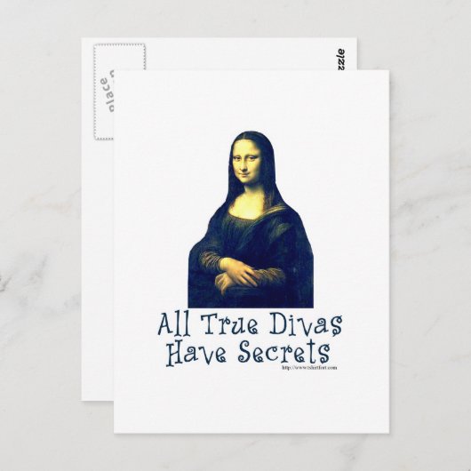 Mona Lisa Diva Secrets Briefkaart (Voorkant / Achterkant)