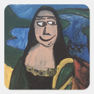 Mona Lisa door Joel Anderson Vierkante Sticker