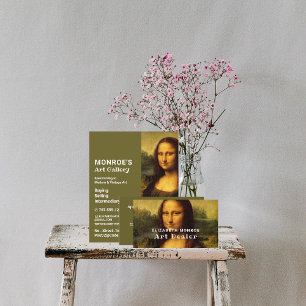 Mona Lisa door Leonardo Da Vinci, kunsthandelaar Visitekaartje
