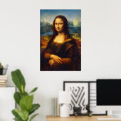 Mona Lisa door Leonardo da Vinci Poster (Thuiskantoor)