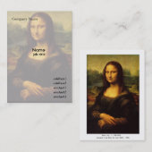 Mona Lisa door Leonardo Da Vinci Visitekaartje (Voorkant / Achterkant)
