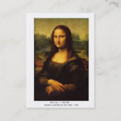 Mona Lisa door Leonardo Da Vinci Visitekaartje (Achterkant)
