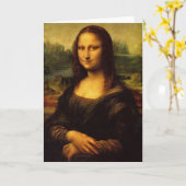 Mona Lisa door Michelangelo Wenskaart Kaart (Gele Bloem)