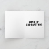 MONA LISA DRAAGT MASKER VERJAARDAG KAART (Binnen)