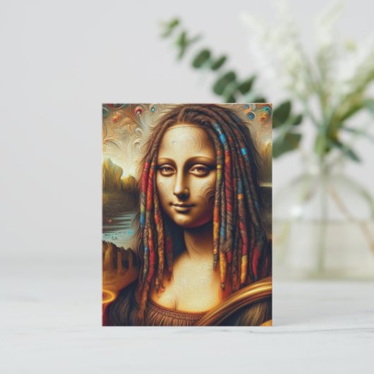 Mona Lisa Dreadlocks Briefkaart (Staand voorkant)