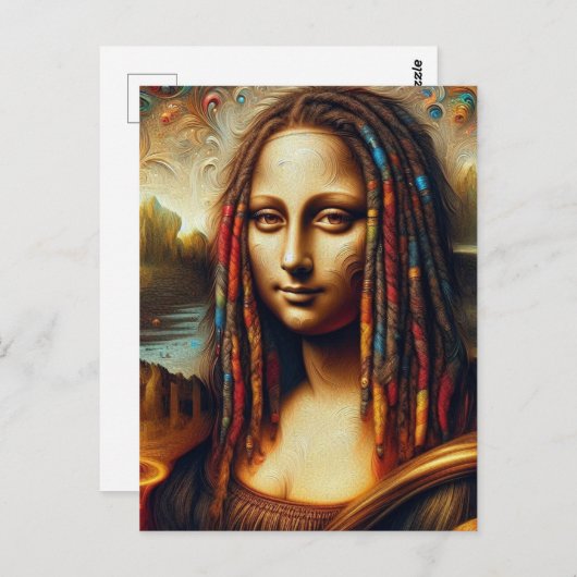 Mona Lisa Dreadlocks Briefkaart (Voorkant / Achterkant)